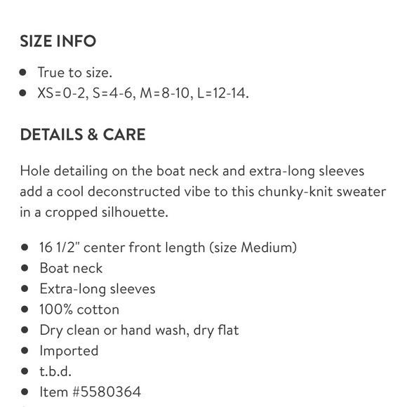 Free People Pandora’s Boatneck Sweater 100% cotton - Picture 4 of 4